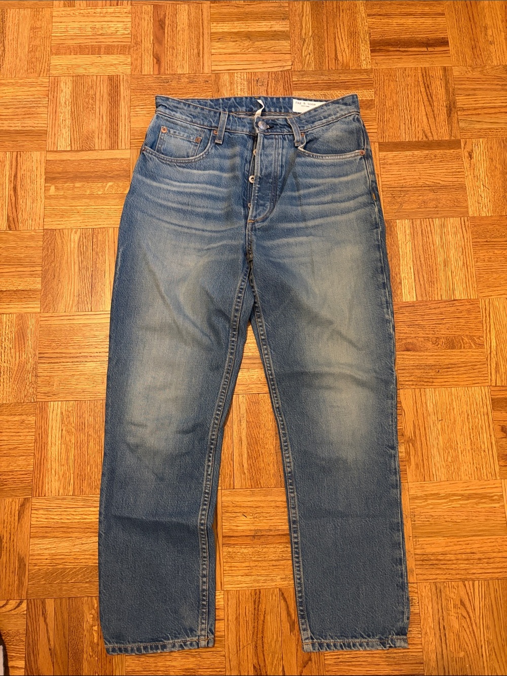 Blue Denim Jeans - Classic Straight Fit